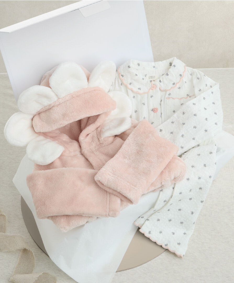 مجموعة هدايا وقت النوم بنقشة أزهار، قطعتين image number 1